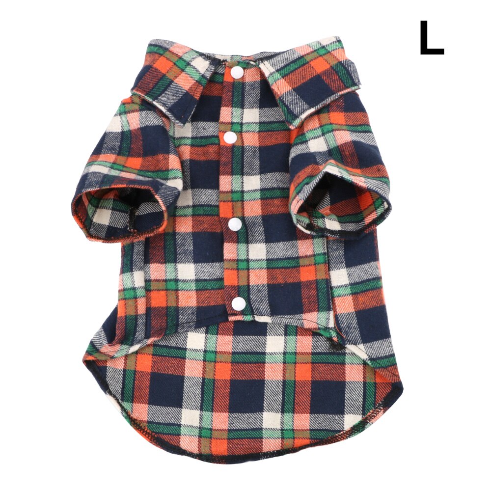 Soft Cotton Short Sleeve Shirts Pet Dog Cat Kitten Clothes Puppy Kitten Clothing Plaid T Shirt