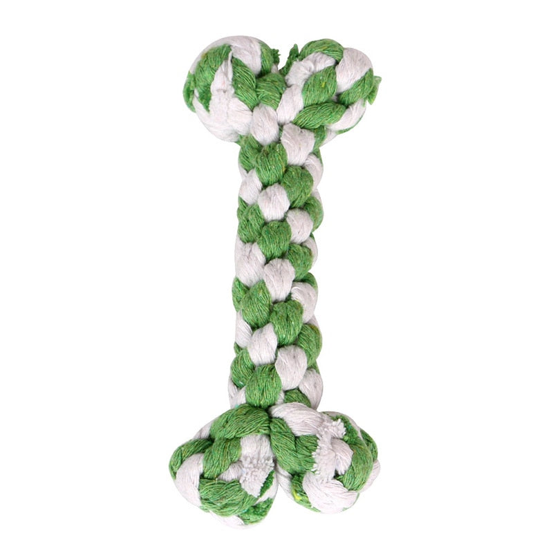 1pc Pet Dog Toy Rope Double Knot Cotton Braided Rope Toy Puppy Chew Cleaning Tooth supplies