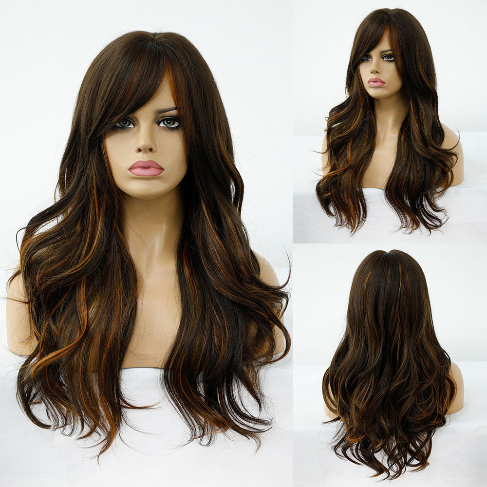 Blonde Body Wave Synthetic Wigs For Women Long Wave White Lolita Cosplay Party Natural Heat Resistant Hair