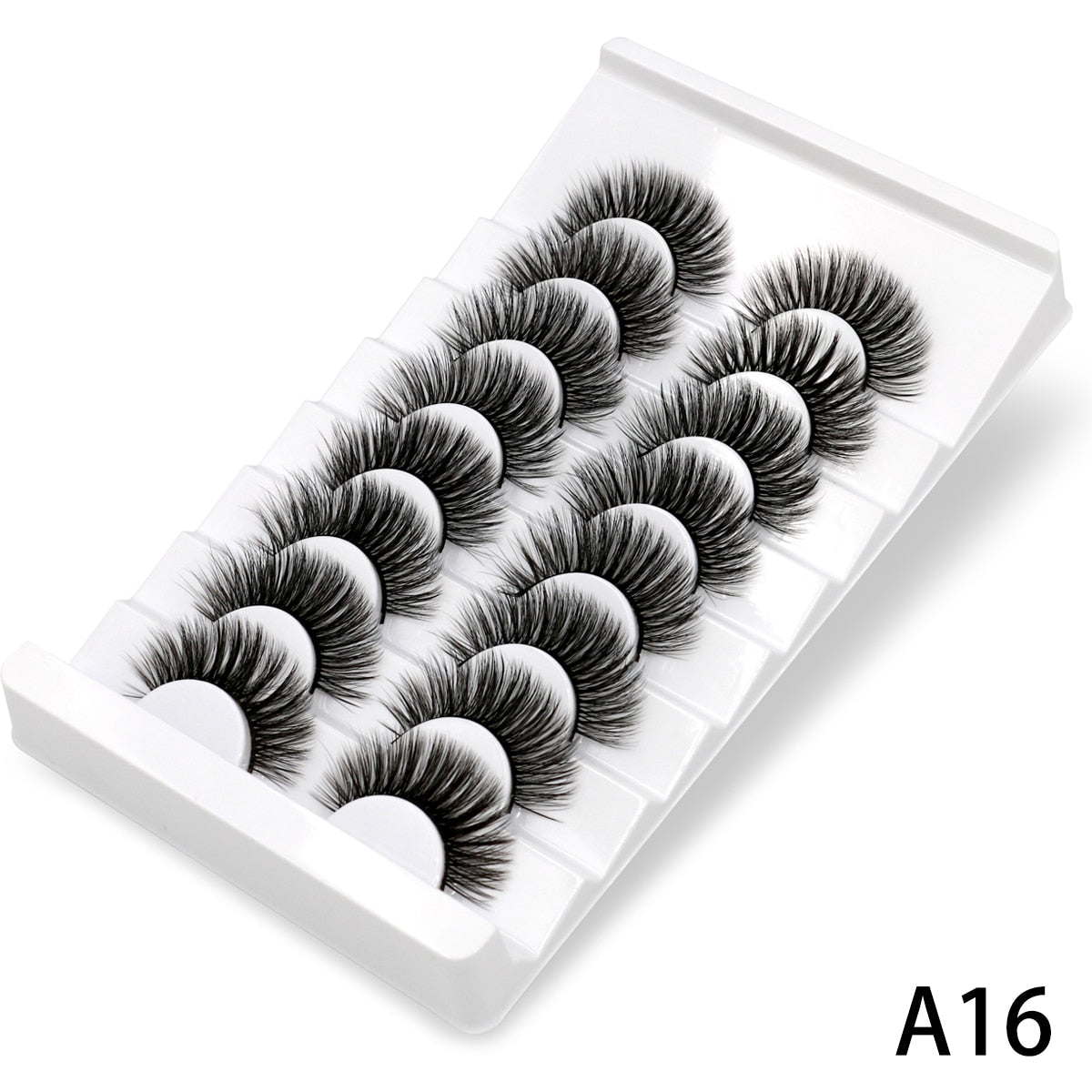 3D Mink Lashes 2/5/8 Pairs Natural False Eyelashes Fluffy Soft Wispy Volume Dramatic Long Cross Eyelash Extension