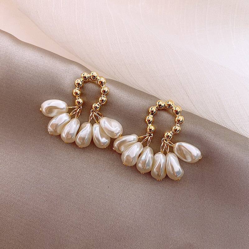Geometric Pearl Earring Classic Pineapple Pearl Stud Earrings Earrings Jewelry