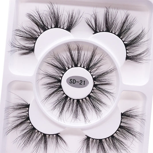 3 pairs natural false eyelashes fake lashes long 3d mink lashes eyelash extension