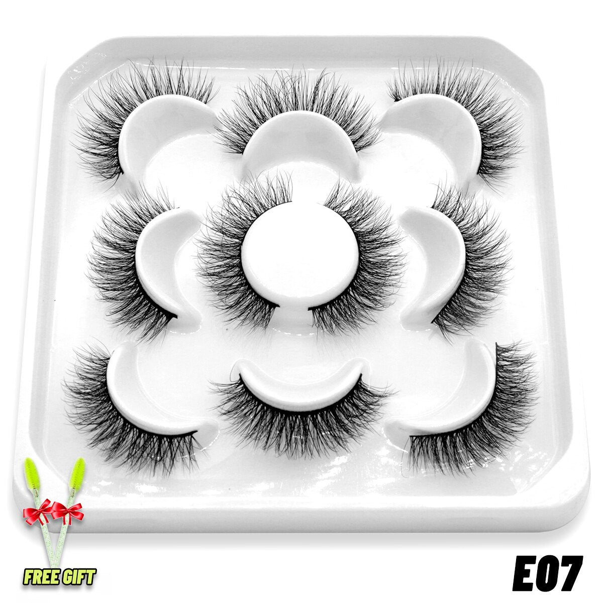 5 Pairs 3D Mink Lashes Natural Eyelashes Dramatic False Eyelashes Faux Cils Fake Eyelashes
