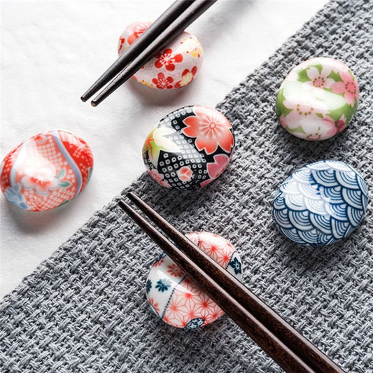 Chopstick Rest Japanese Ceramic Decorative  Holder Rack Spoon Fork Kitchen Tools Tableware Accessories