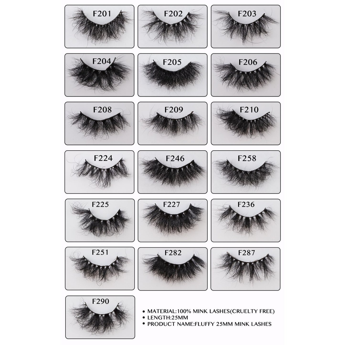 25mm Real Mink Hair Lashes Messy Fluffy Lash Soft Natural Eyelashes 1 Pair Long Crisscross Strip Makeup Beauty Eyelash