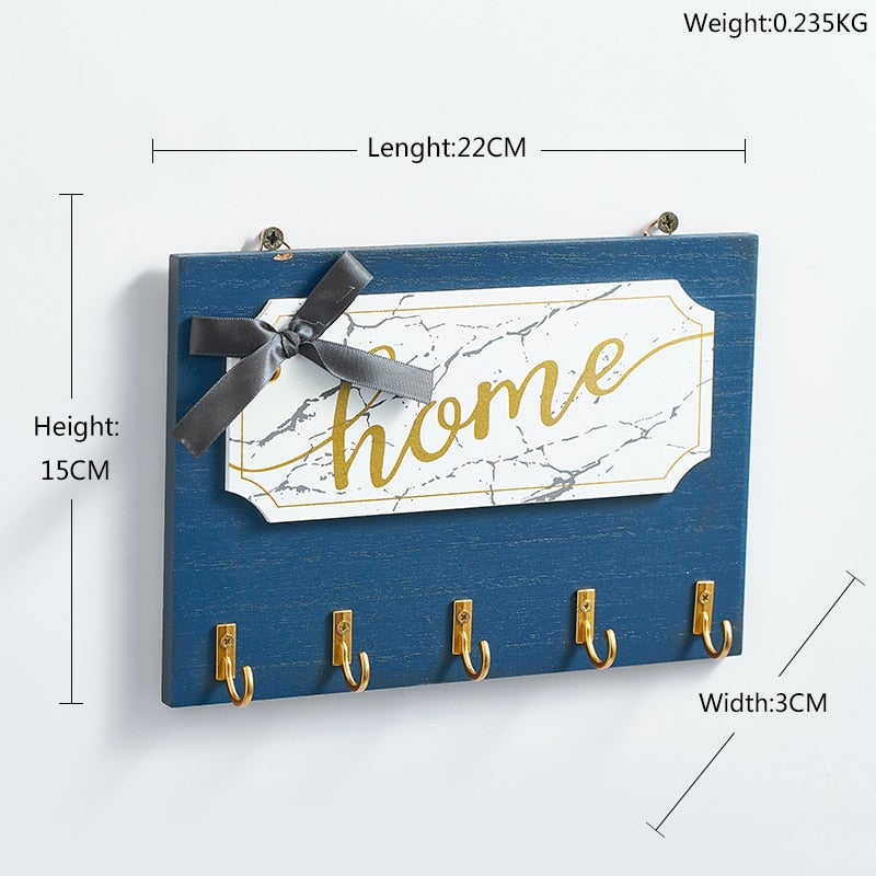 Rack Storage Rack Key Wooden Hanger Home Wall Vintage Hallway Home Space Saving Small Bedroom Decorative Room Rack Home Decor