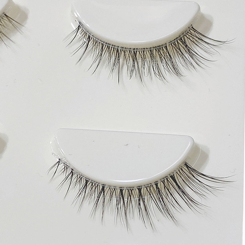 3D Mink Lashes Natural short Full Strip Transparent False Eyelashes