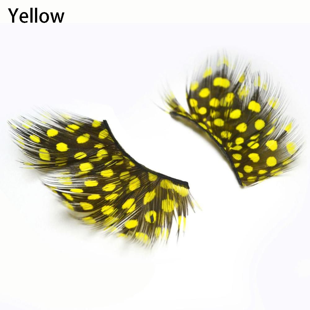 1Pair Bushy Feathers Exaggerate False Eyelashes Stage Catwalk Art Fake Eyelashes 100% Handmade Eyelash Extension