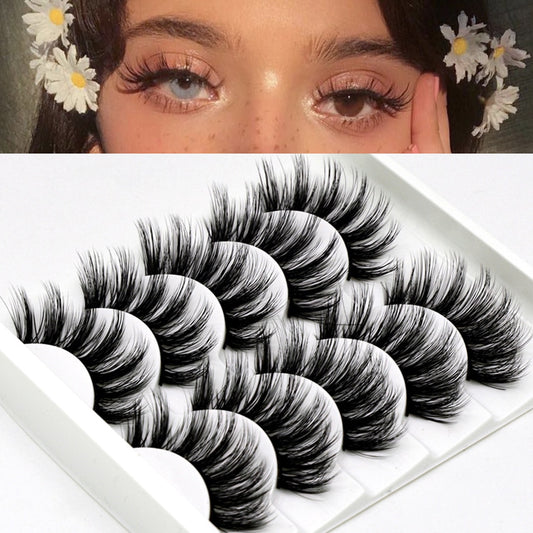 2/5 Pairs Lashes Mink Lashes Faux Eyelashes False Eyelashes Dramatic Volume Lashes Eyelash Extension