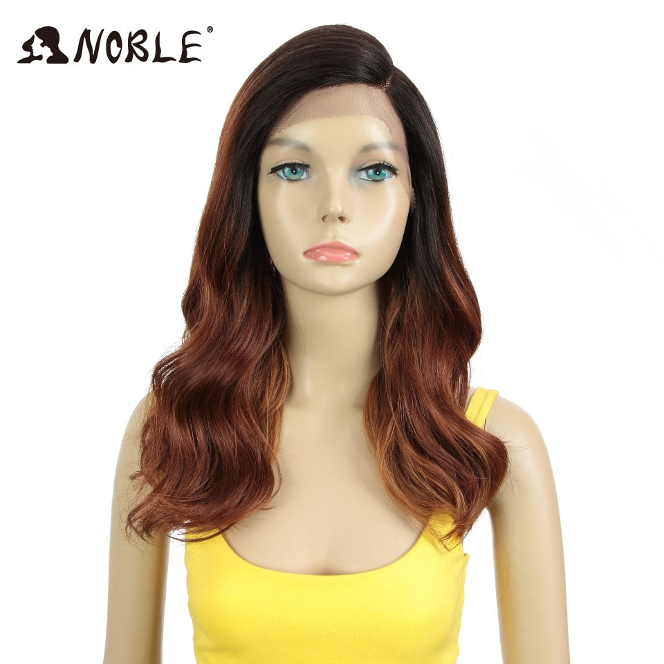 Synthetic Lace Wig 20 inch Long Wavy lace Wig Ombre Blond Wig Cosplay Heat Resistant Wigs for Women Synthetic Lace Wig