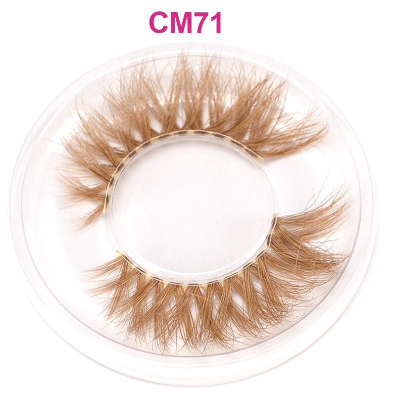 Pink Red Purple Colored Eyelashes Bulk Rainbow Eyelashes 100% 3D Real Mink Colorful Lashes