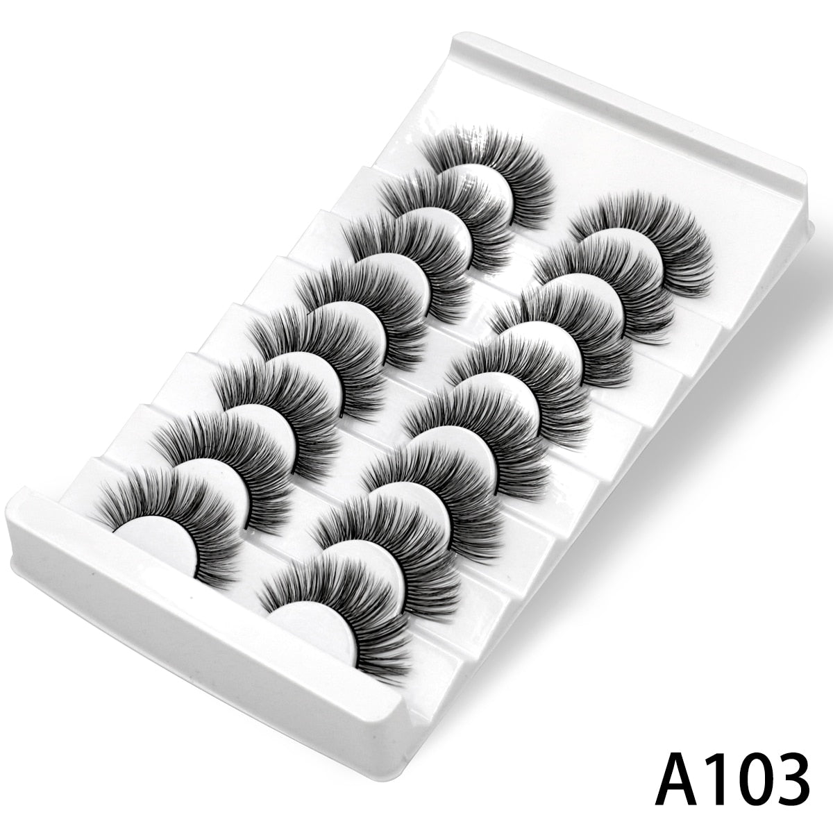3D Mink Lashes 2/5/8 Pairs Natural False Eyelashes Fluffy Soft Wispy Volume Dramatic Long Cross Eyelash Extension