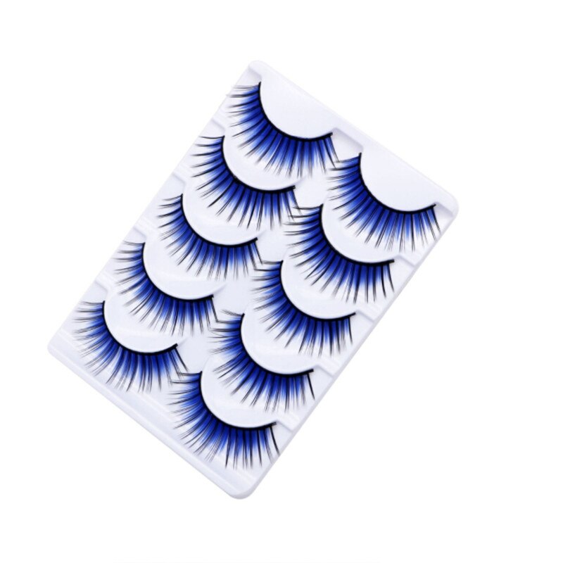Purple False Eyelashes Colorful False Eyelashes Thick Thin Cross Section Purple False Eyelashes
