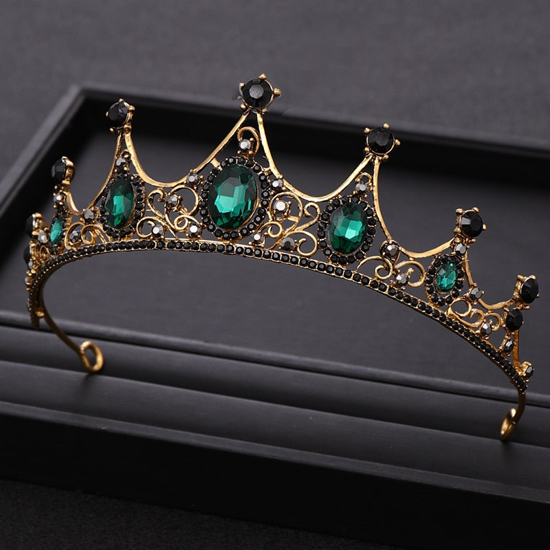 Wedding Hair Accessories Baroque Rhinestone Crystal Crown Tiara Wedding Crown Headdress Party Bridal Hair Jewelry Tiaras