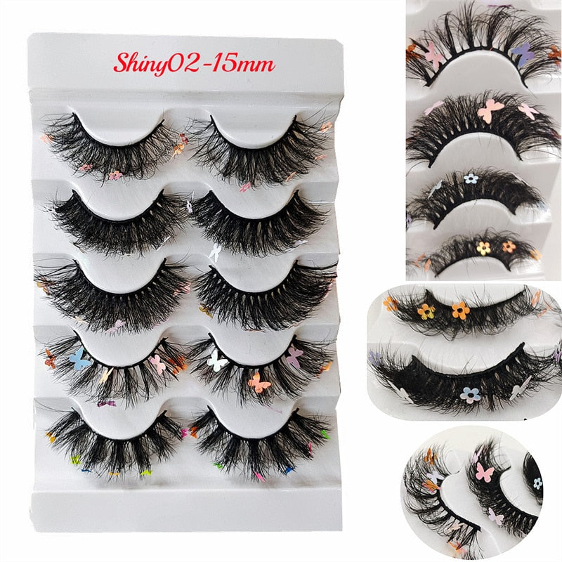 Rainbow Colored Lashes 3D Mink Lashes Ombre Dramatic Colorful Natural Eyelashes Extension Make up Fake Eyelashes