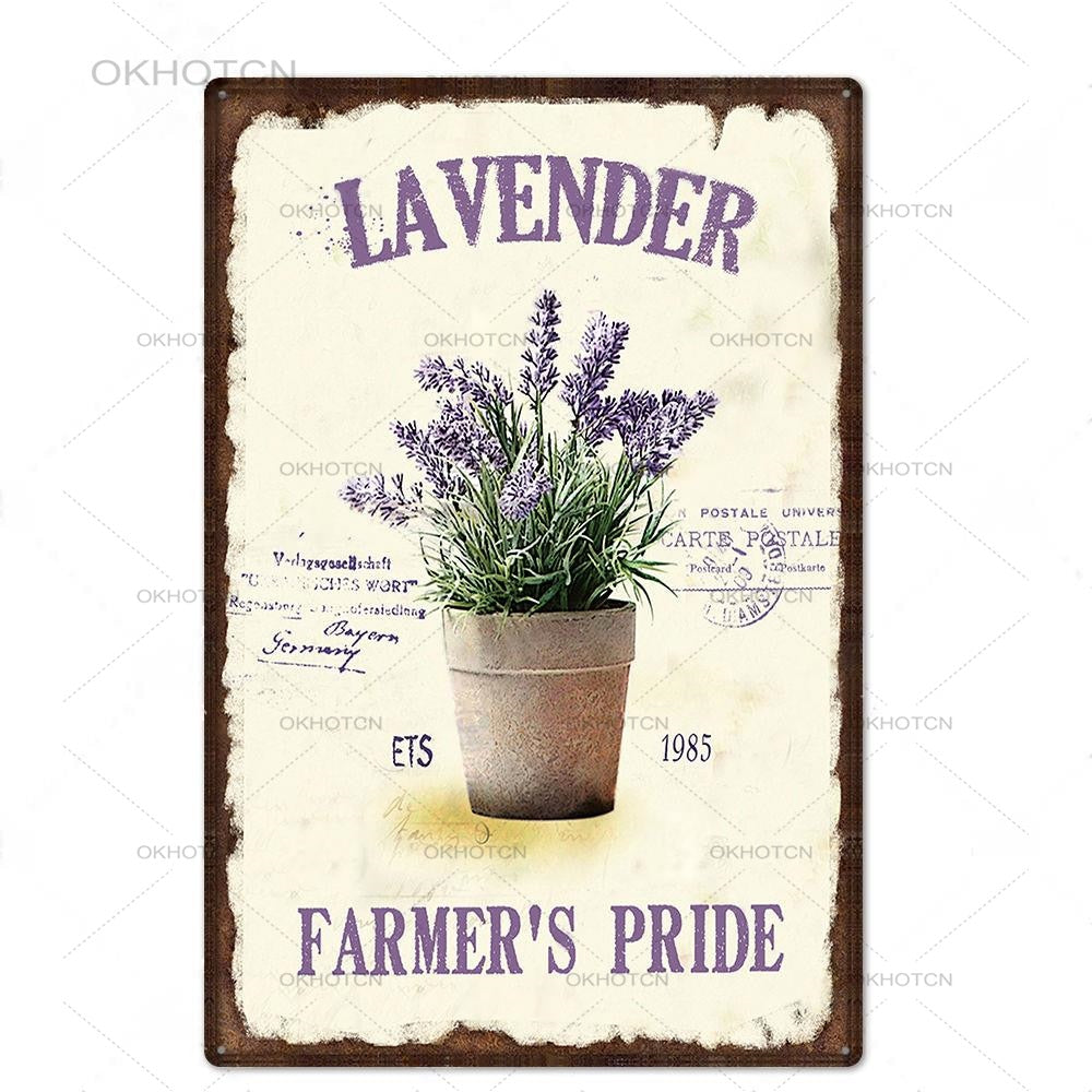 Garden Rules Metal Sign Vintage Metal Plaque Plates Decor For Pub Bar Home Wall Decor Tin Signs Flower Poster