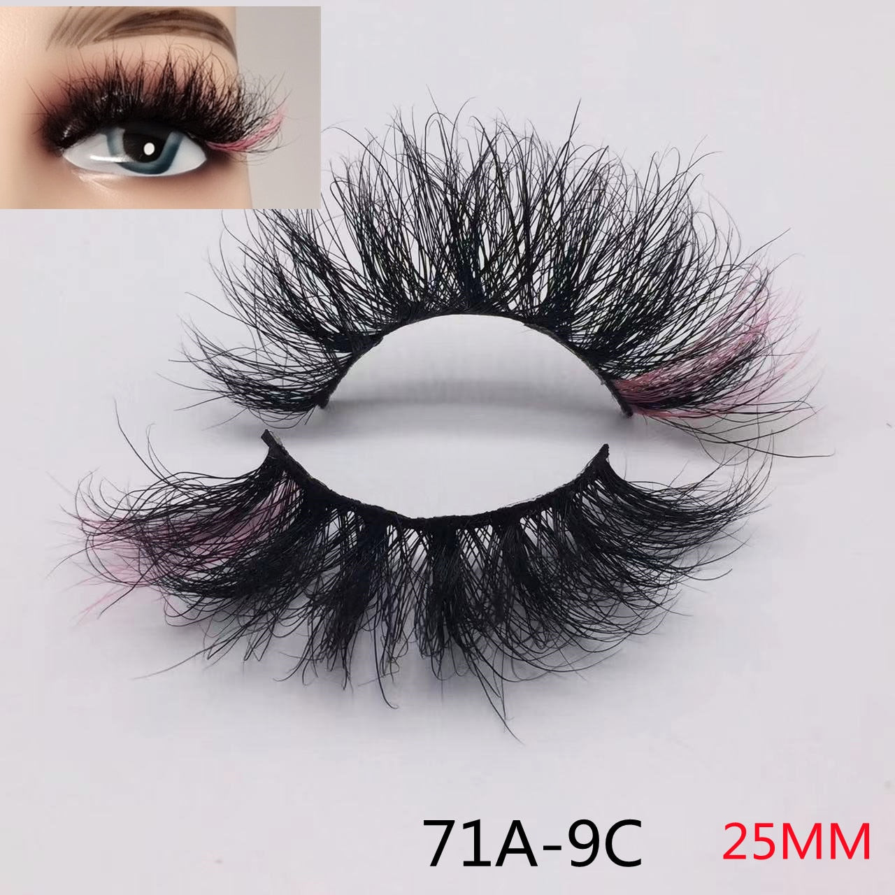 Rainbow Eye Lashes Cruelty Free Silk Lace Colored Eyelashes Dramatic Makeup Beauty Purple/pink/blue Cilias ombre eyelashes