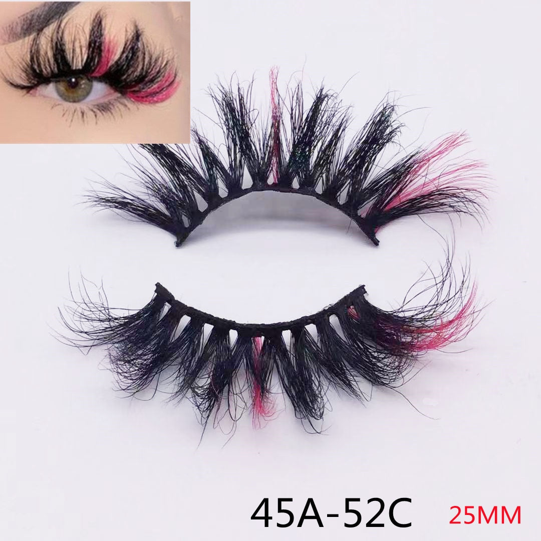 Rainbow Eye Lashes Cruelty Free Silk Lace Colored Eyelashes Dramatic Makeup Beauty Purple/pink/blue Cilias ombre eyelashes