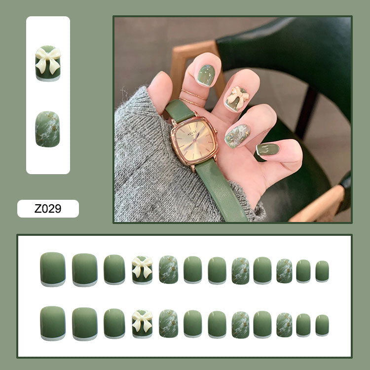 24Pcs/Set 3D Butterfly Bow Bride Fresh and Elegant White Wear DIY Manicure Nail Art Tools