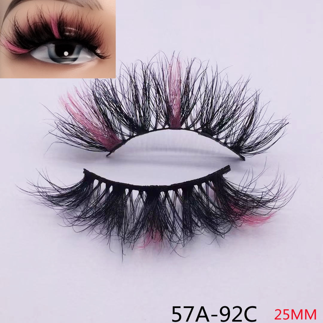 Rainbow Eye Lashes Cruelty Free Silk Lace Colored Eyelashes Dramatic Makeup Beauty Purple/pink/blue Cilias ombre eyelashes