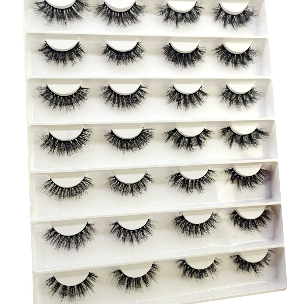 Eyelashes 14Pairs mix 5D Mink Lashes Natural False Eyelashes HandMade Eye Lashes 3D Mink Eyelashes