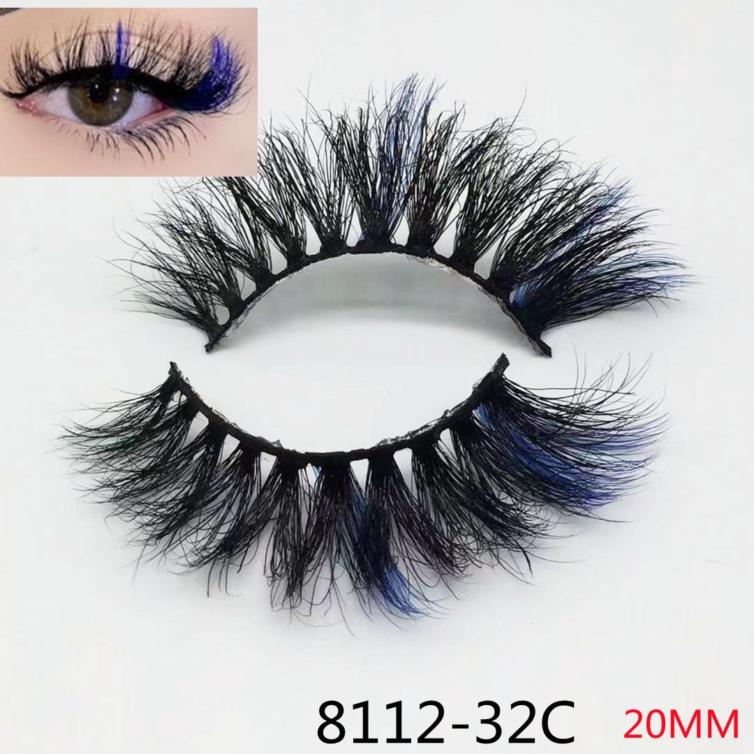 Rainbow Eye Lashes Cruelty Free Silk Lace Colored Eyelashes Dramatic Makeup Beauty Purple/pink/blue Cilias ombre eyelashes