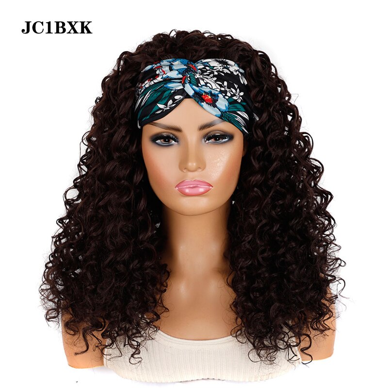 Headband Wig Synthetic Yaki Straight Hair Wigs With Hairband Natural Kinky Straight Wig Daily Use