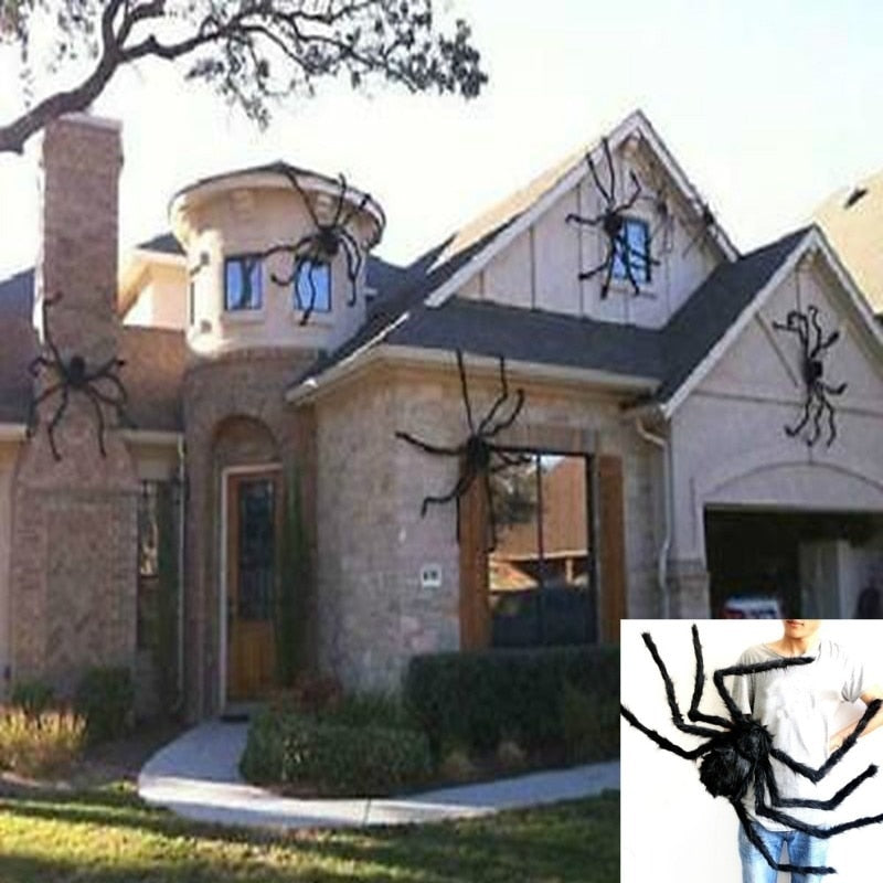 200 cm Halloween Hanging Decoration Horror Giant SPIDER Decor House Haunted Outdoor Yard Halloween Spider Decor for Home Party
