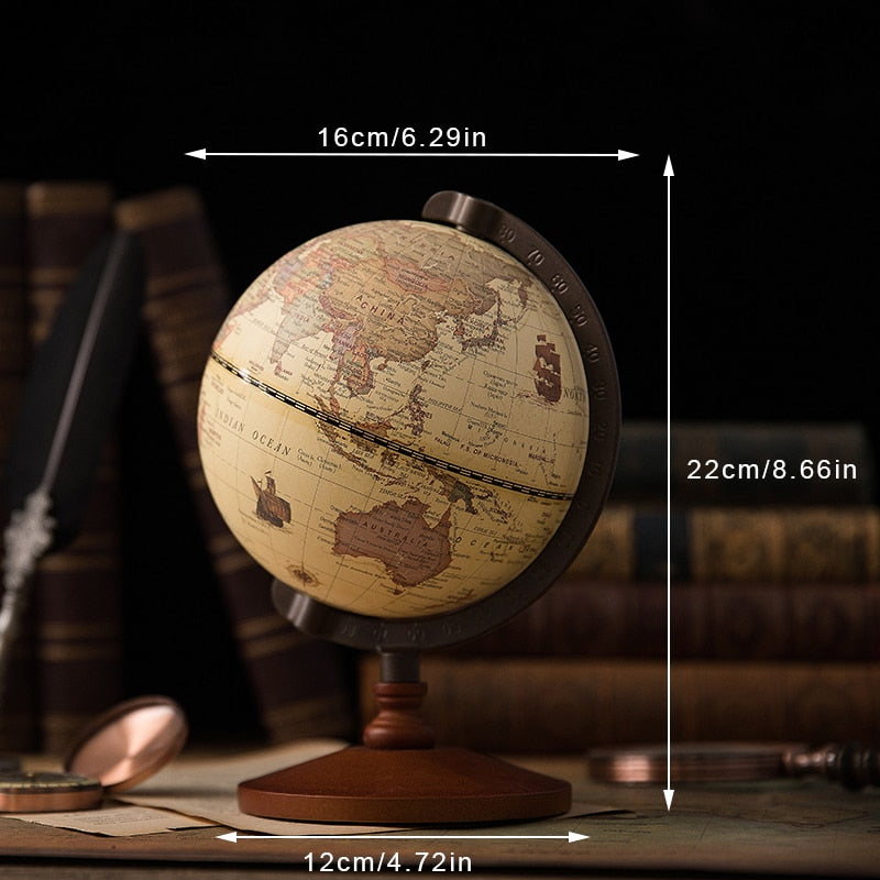 World Globe Mapa Home Decor Accessories Globe Earth  5 Inch Vintage Wooden Globe World Map Geography