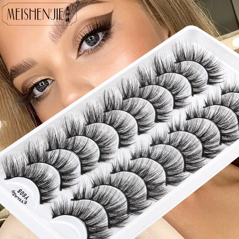 3/5/10 Pair 3D Mink Lashes Natural Eyelash Dramatic False Eyelashes Faux Cils Makeup Fake Eyelash Extension