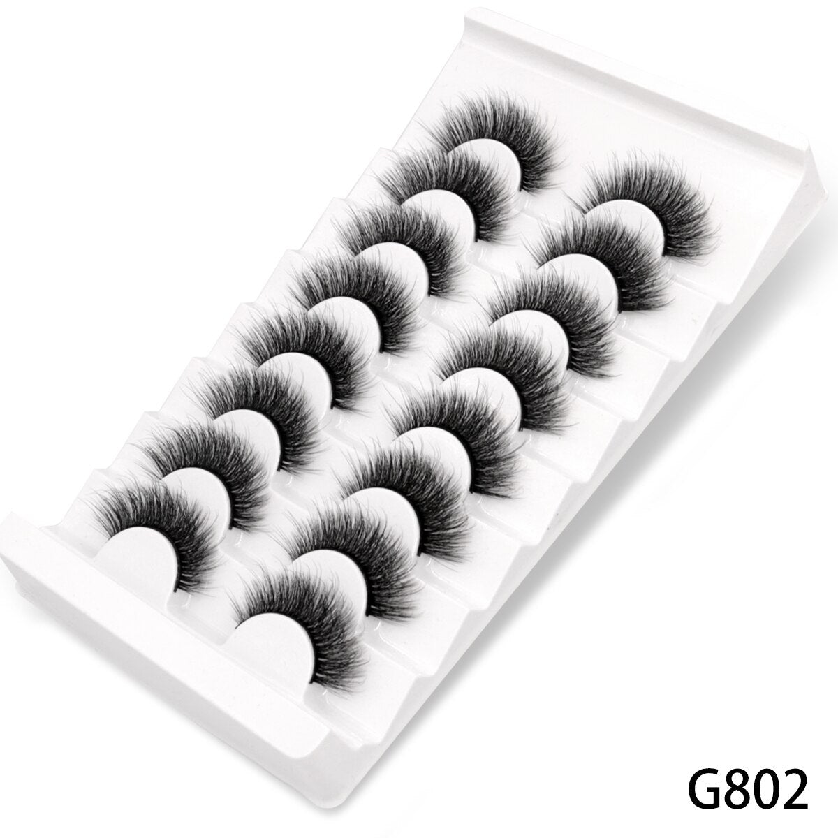 3D Mink Lashes 2/5/8 Pairs Natural False Eyelashes Fluffy Soft Wispy Volume Dramatic Long Cross Eyelash Extension