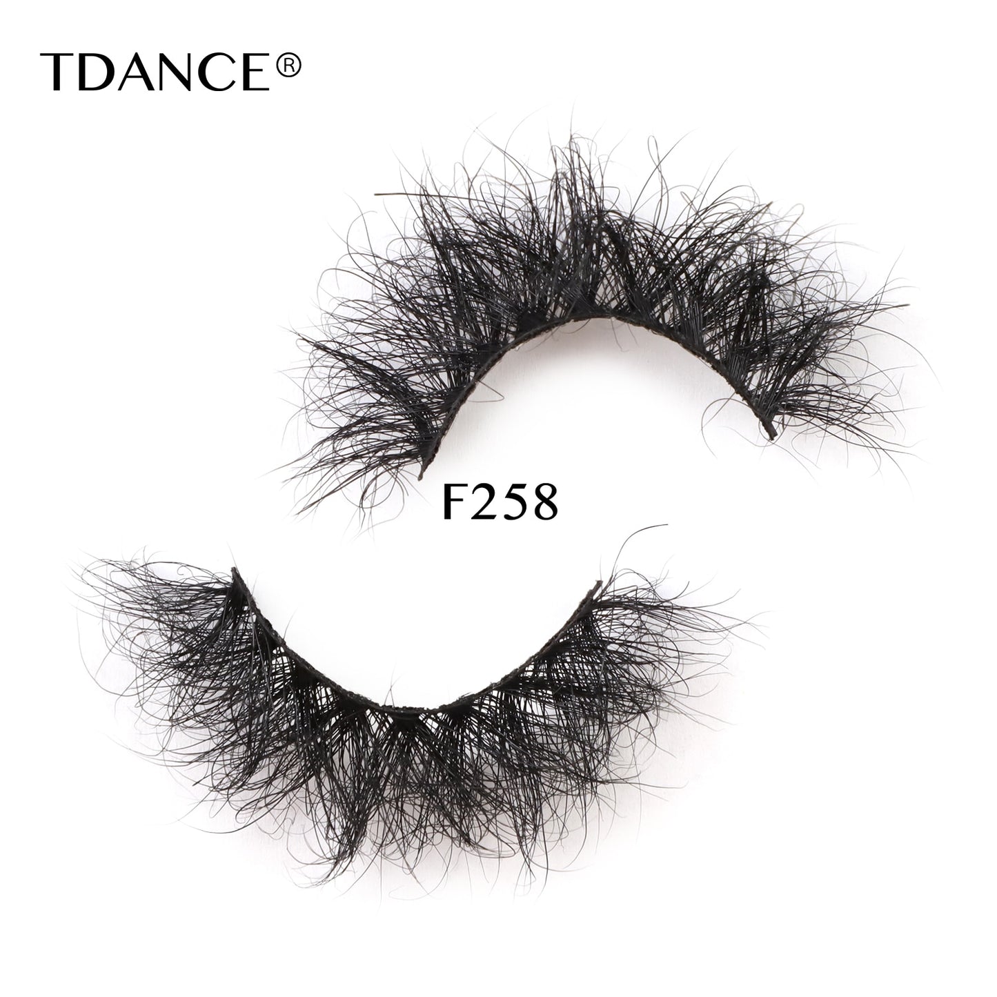 25mm Real Mink Hair Lashes Messy Fluffy Lash Soft Natural Eyelashes 1 Pair Long Crisscross Strip Makeup Beauty Eyelash