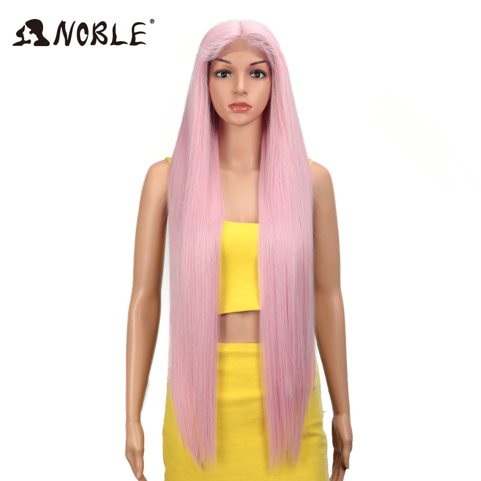 Noble Cosplay Wigs Straight Synthetic Lace WIg 38 Inch Ombre Blonde Lace Wig Cosplay Blonde Synthetic Lace Wig