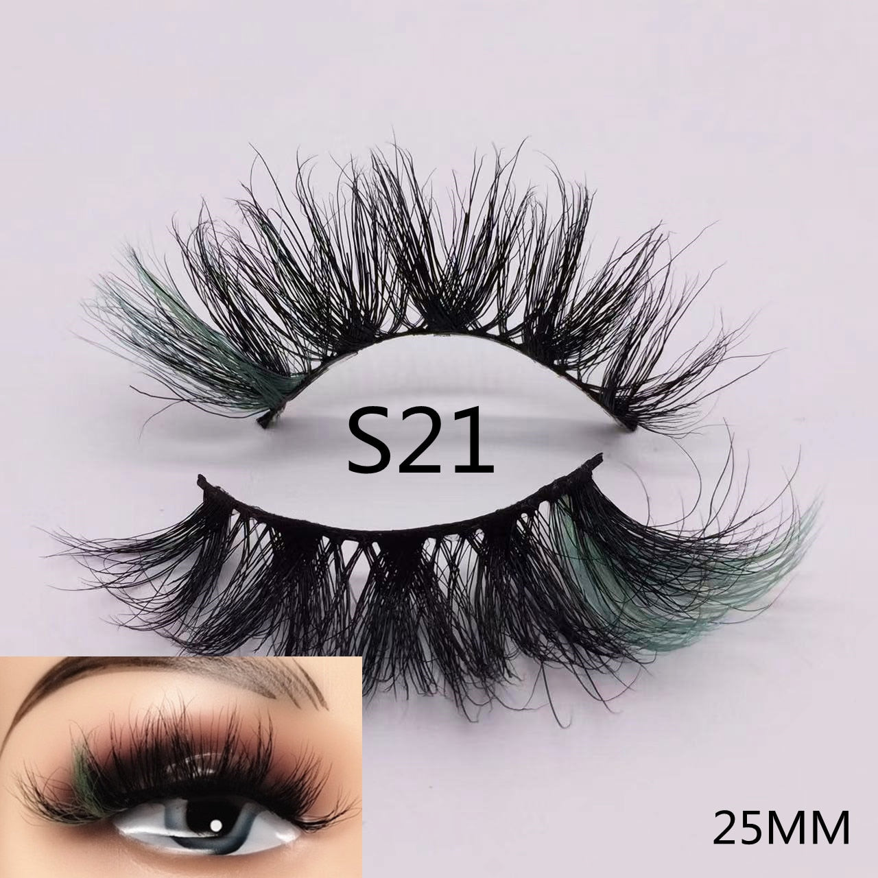 3D Mixed Color Mink Lashes Beauty Natural Individual Eyelashes Fluffy Lash Extension mix pink blue dramatic lash