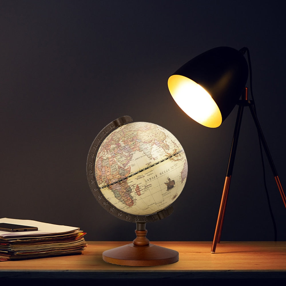 World Globe Mapa Home Decor Accessories Globe Earth  5 Inch Vintage Wooden Globe World Map Geography