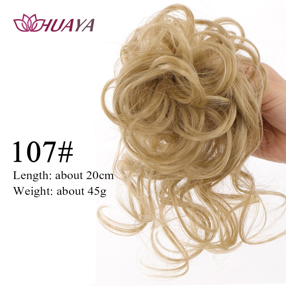 Synthetic Curly Donut Chignon With Elastic Band Scrunchies Messy Hair Bun Updo Hairpieces Extensions for Women