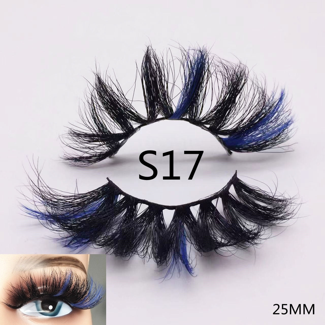 3D Mixed Color Mink Lashes Beauty Natural Individual Eyelashes Fluffy Lash Extension mix pink blue dramatic lash