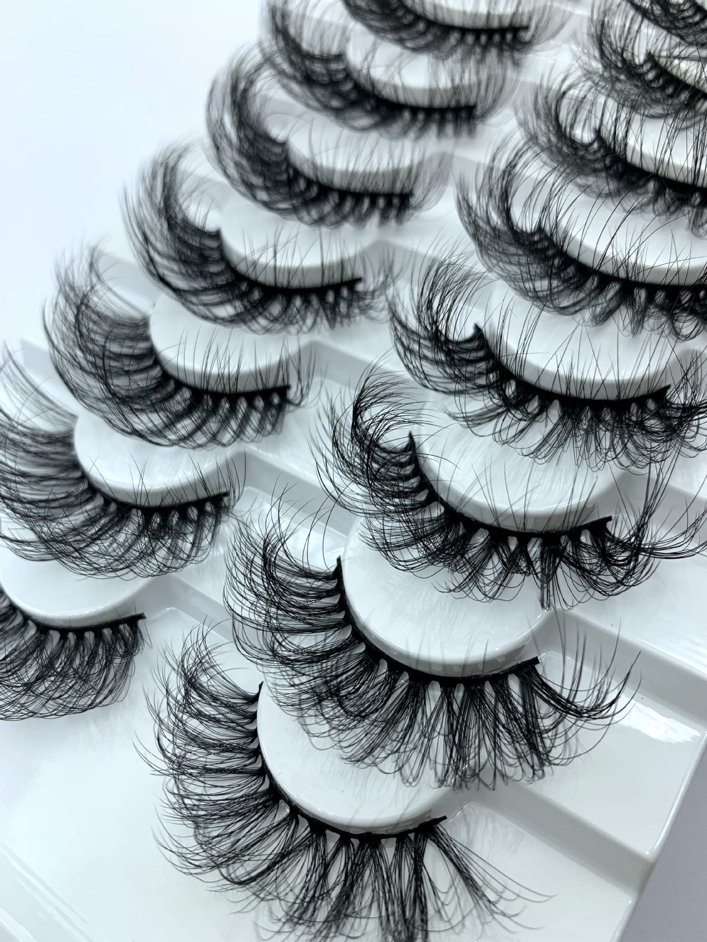 5/8pairs natural false eyelashes fake lashes long makeup 3d mink lashes eyelash extension Fluffy Mink Lashes