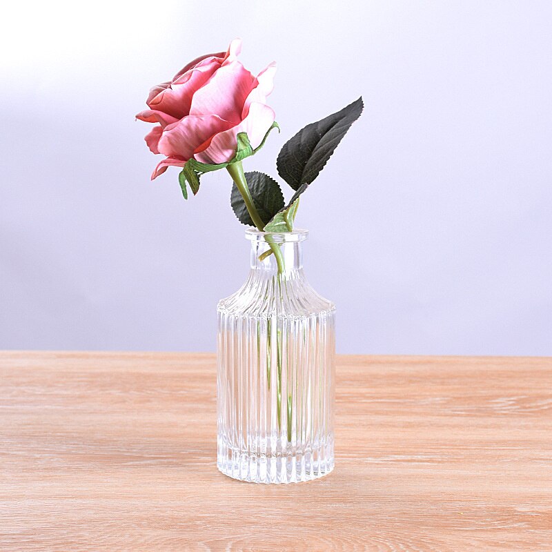 Simple Transparent Glass Small Vase Nordic Decoration Living Room Flower Home