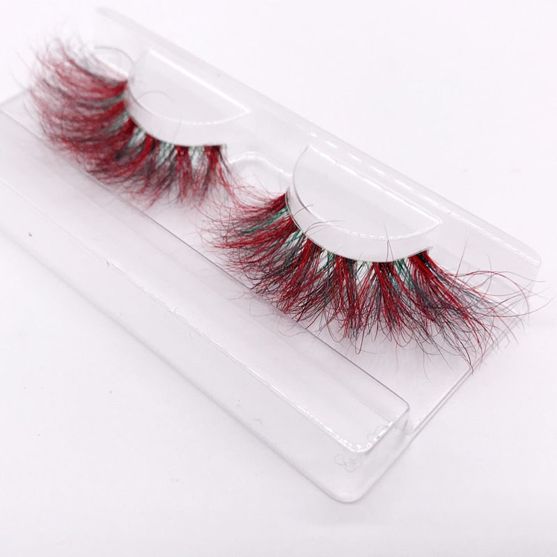 Color 25mm 3D mink fake lashes beauty natural false eyelash packaging box lash extension