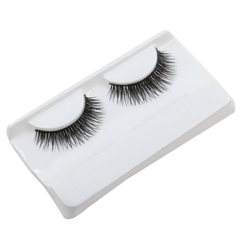 1 pair Self-adhesive False Eyelashes Glue Free 3D Strip Reusable Lashes Extension 3 Seconds To Wear Faux Mink Eyelash