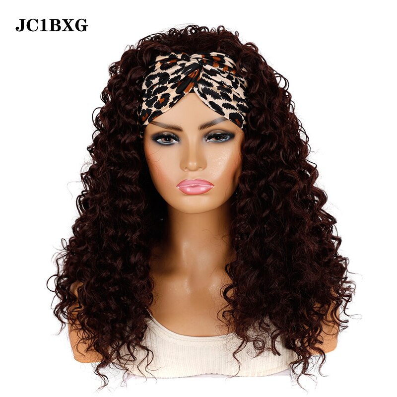 Headband Wig Synthetic Yaki Straight Hair Wigs With Hairband Natural Kinky Straight Wig Daily Use