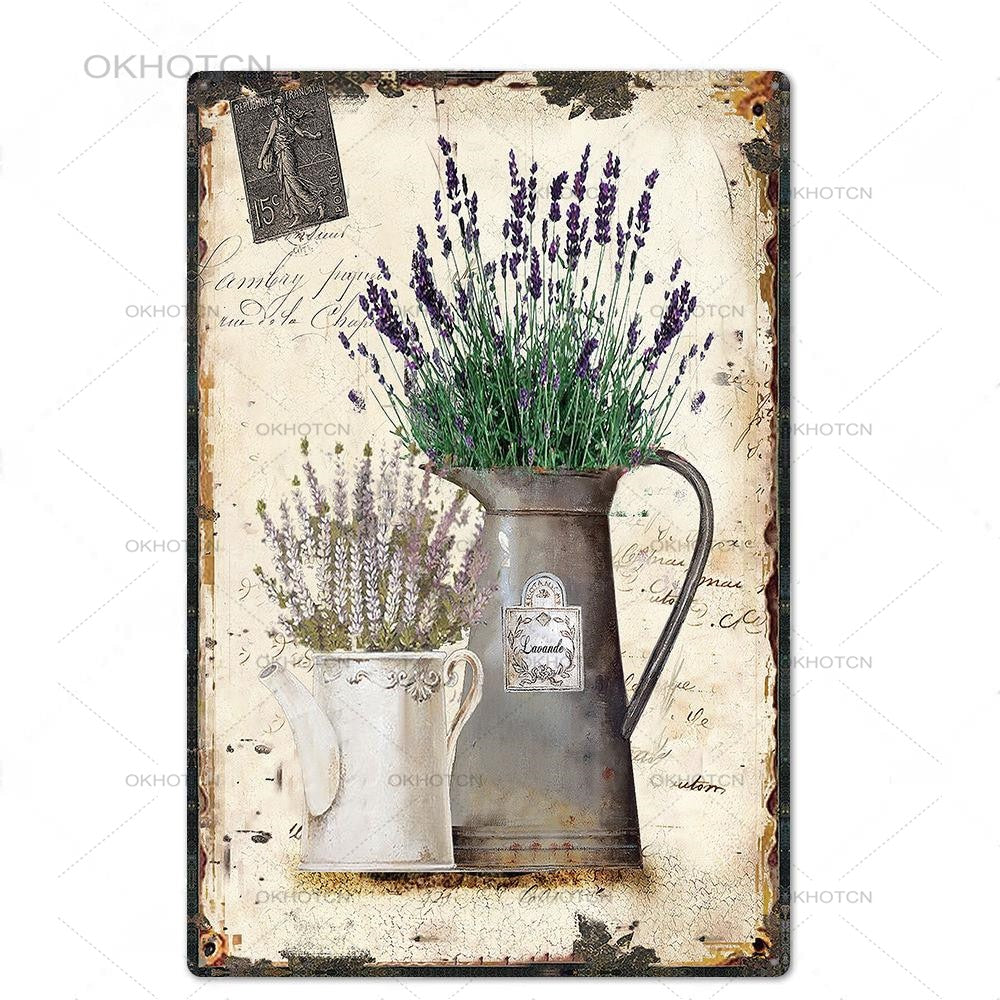 Garden Rules Metal Sign Vintage Metal Plaque Plates Decor For Pub Bar Home Wall Decor Tin Signs Flower Poster