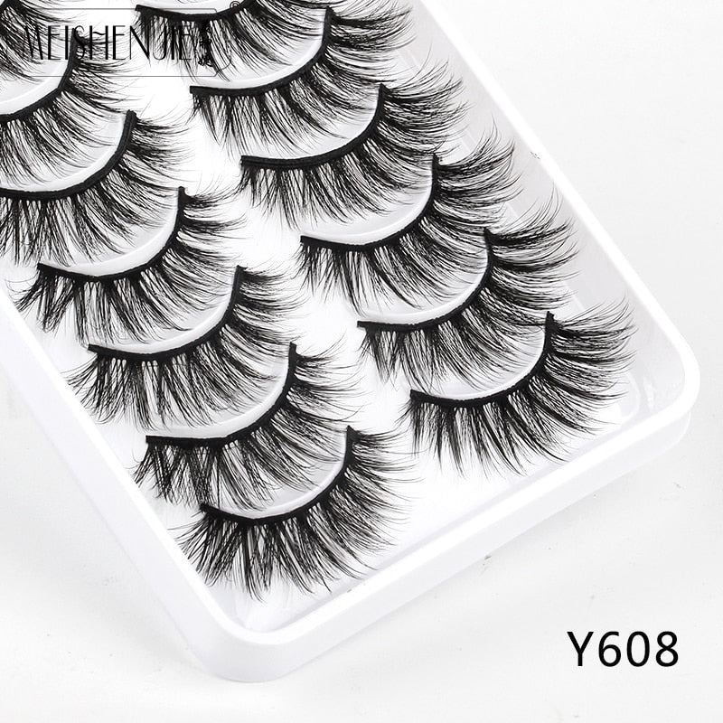 3/5/10 Pair 3D Mink Lashes Natural Eyelash Dramatic False Eyelashes Faux Cils Makeup Fake Eyelash Extension
