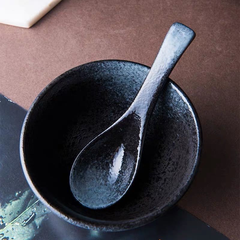 Ceramic Soup Spoon Japanese Tableware Creative Spoons Cooking Utensil Tool