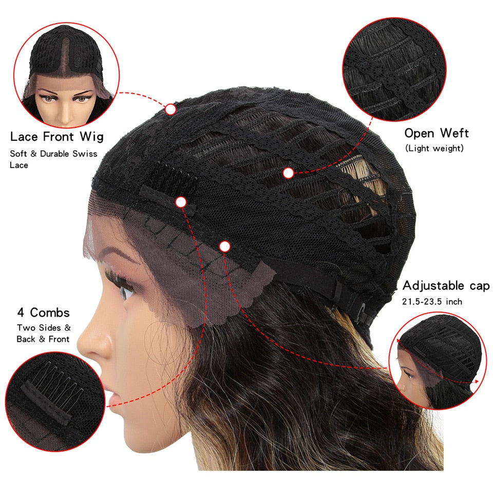 Synthetic Lace Wig 30 Inch Long Wavy Wig Ombre Blonde Wig Synthetic Lace Wigs Cosplay Synthetic Lace Wig
