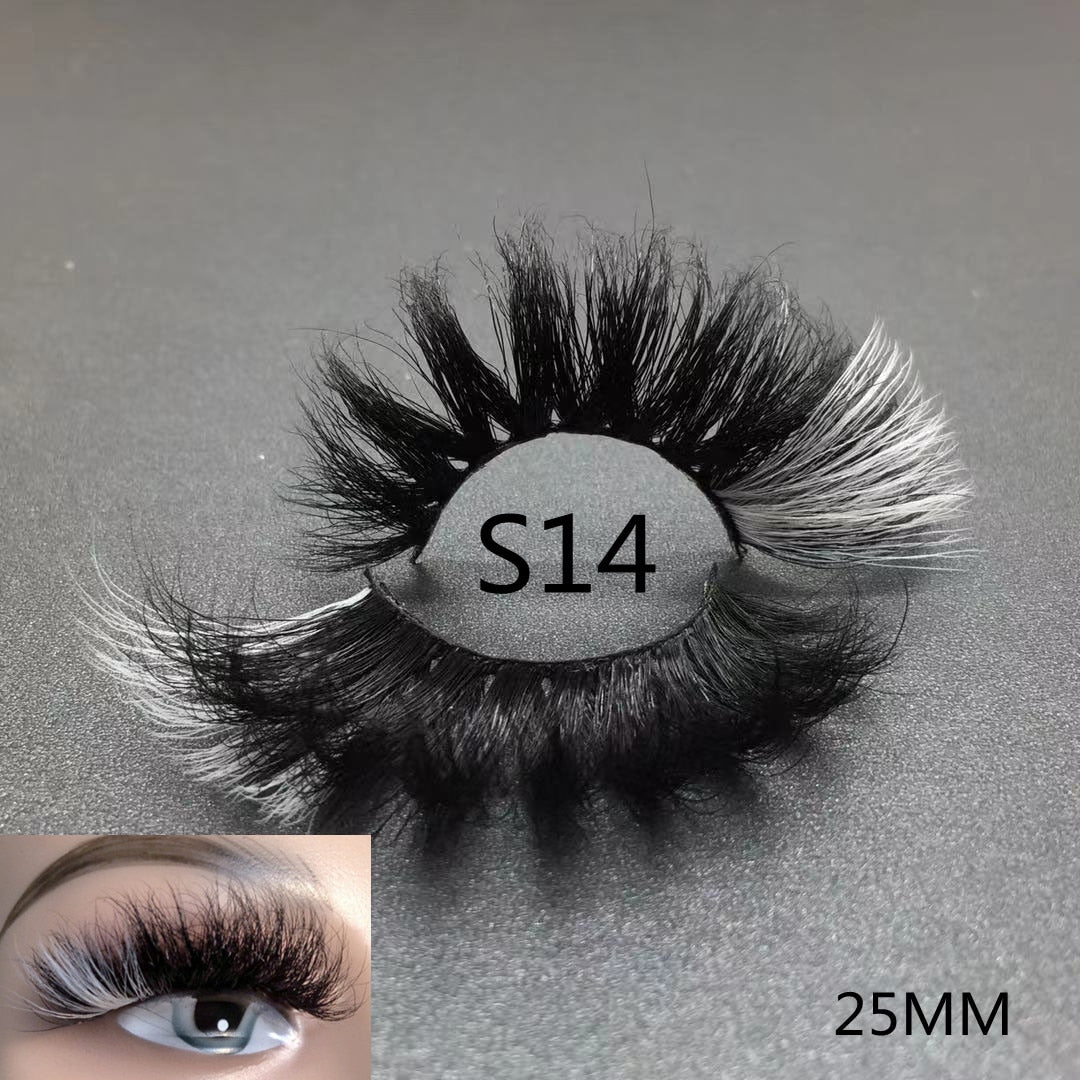 3D Mixed Color Mink Lashes Beauty Natural Individual Eyelashes Fluffy Lash Extension mix pink blue dramatic lash