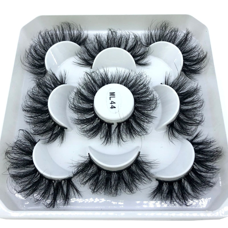 2/4/6pairs natural false eyelashes fake lashes long 3D mink extension