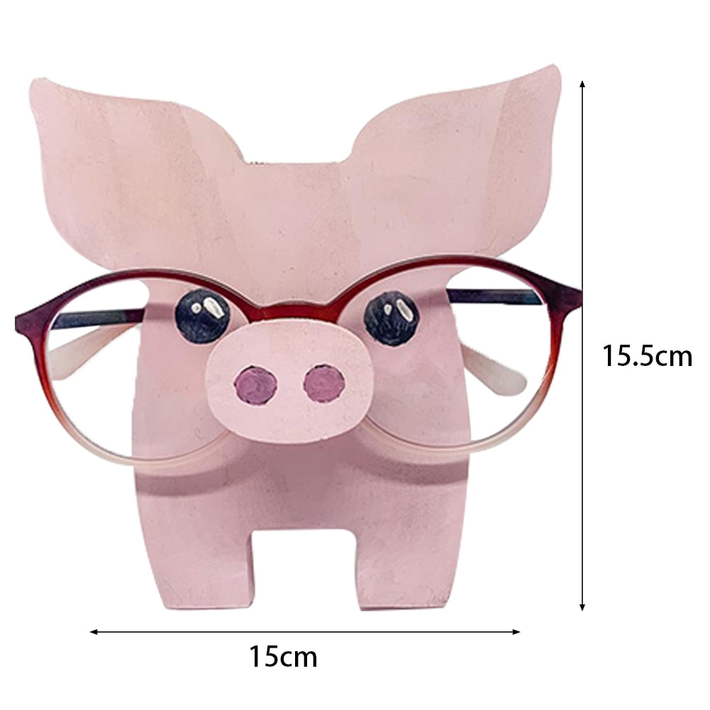 Animal Wood Carvings Glasses Display Rack Shelf Sunglasses Jewelry Holder for Home Office Showcase Decor