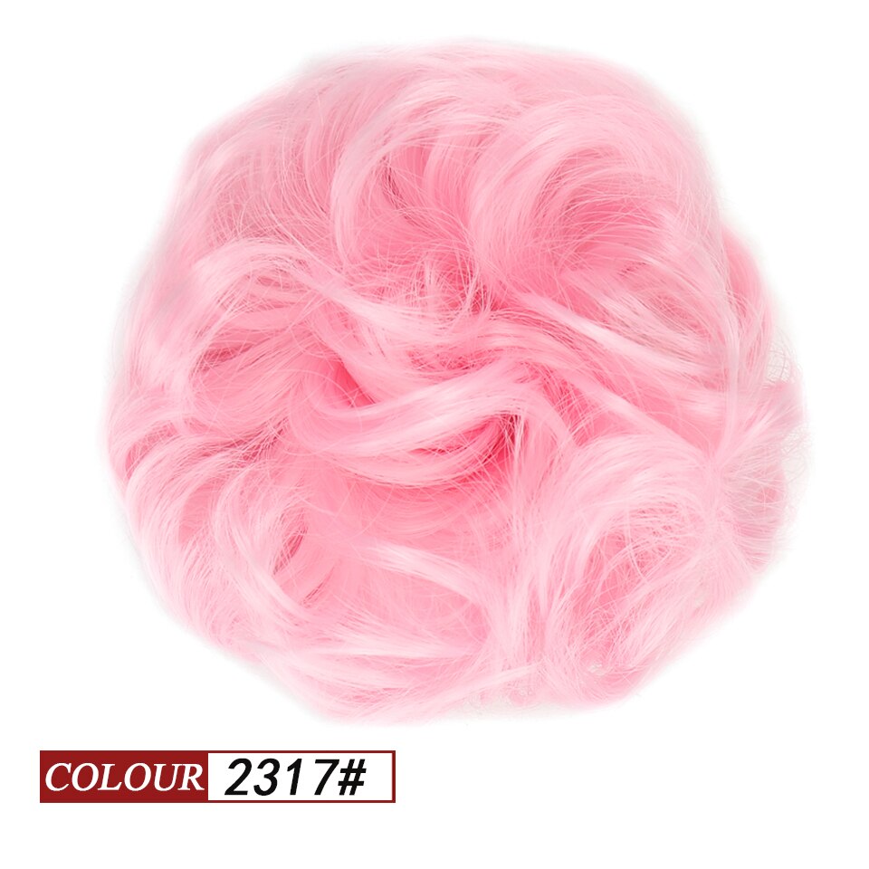 Synthetic Curly Donut Chignon With Elastic Band Scrunchies Messy Hair Bun Updo Hairpieces Extensions for Women
